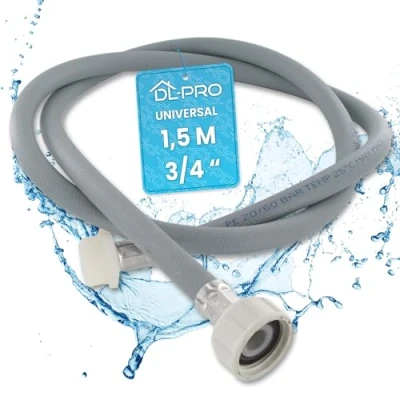 Imagen de DL pro extensión de manguera entrada 1,5 m para lavadora y lavavajillas, universal, resistente hermética, todos los modelos comunes, lavadora, tamaño a elegir