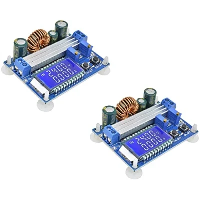Imagen de TECNOIOT 2pcs 35W DC 5.5 30V a 0.5 Pantalla LCD Step Up Down Buck Boost Converter