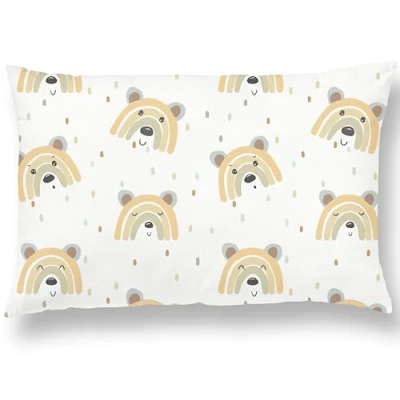 Imagen de Almohada Infantil con Funda 33x45 cm de Algodón OEKO TEX 10 colores disponibles Cojín para Bebés Siestas en la Guardería, Escuela y Viajes Lavable Lavadora Hipoalergénico