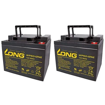 Imagen de batería de repuesto Ortopedia Eurostar 3+4 2 x Kung Long 12 V 50 Ah plomo resistente a ciclos AGM VRLA AKKUman Edition