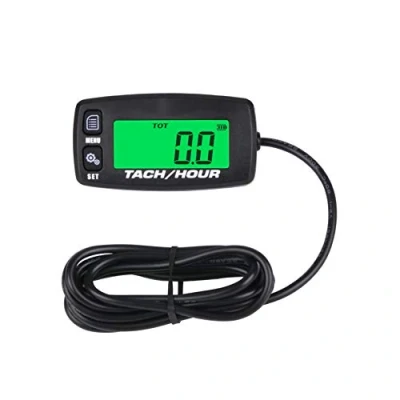 Imagen de Jayron JR HM032R Medidor de Horas Inductivo Tacómetro Digital Recordatorio Mantenimiento con Retroiluminación Batería Reemplazable para Maramotors,Motores Marinos,Intraborda y Bombas Externas