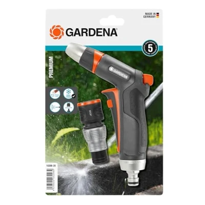 Imagen de Gardena 18306 20 Set de boquilla limpieza Premium, robusta, con pieza conexión conector stop