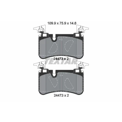 Imagen de TEXTAR 2447301 Juego de pastillas freno no preparado para indicador desgaste MERCEDES BENZ: SL Cabrio, Clase E Berlina, CLK Coupé