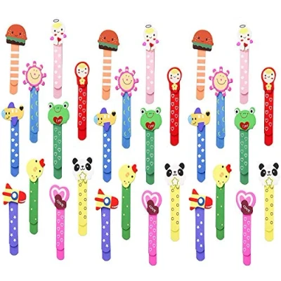Imagen de Annhao 30 piezas Marcadores de libros animados marcapáginas para Niños en madera, Colorido Lindo Divertido Regalo madera Gadget, Estudiantes Oficina Papelería, Cumpleanos