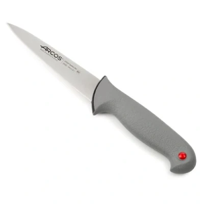 Imagen de Arcos Serie Colour Prof Cuchillo Carnicero Hoja de Acero Inoxidable Nitrum 150 mm Mango Polipropileno Recubierto Elastómero Color Gris