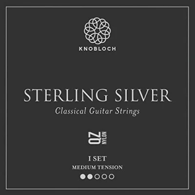 Imagen de KNOBLOCH STRINGS cuerdas de Guitarra Española 300SSQ Sterling Silver QZ Tensión Media 33.5 Graves Cálidos y Agudos Suaves Sonido Potente Dulce Juego para Flamenca Clásica