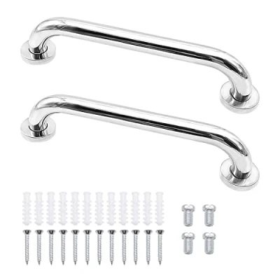 Imagen de YHSKJCD Agarraderas Baño para Mayores, 2 Piezas 30cm Agarrador Ducha Personas Acero Inoxidable, Asidero Ducha, Asa Seguridad, Barras Minusvalido, Agarradero Niños, Discapacitado, el Embarazo