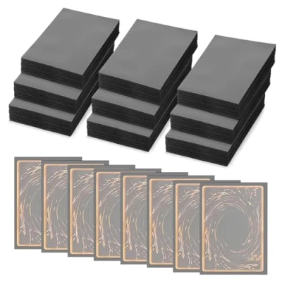 Imagen de LALATOK 9 x 50 Mat Card Sleeves, 450 Fundas para Tarjetas, 66 91 mm, parte Trasera mate Esmerilada, tarjetas coleccionables como Magic, MTG (Negro)