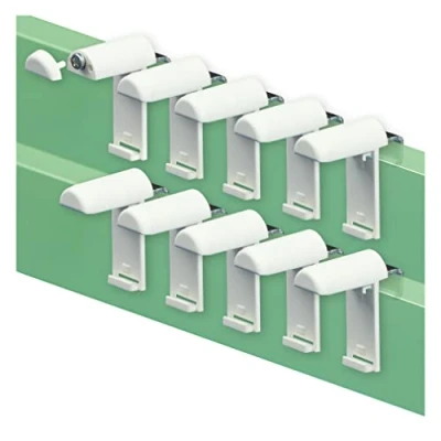 Imagen de KLEMMFLEX 10 soportes cortos con soporte de metal para estor Klemmfix, doble rollo, sin taladrar, sujetar y pegar, como accesorio la suspensión, fijación a ventana PVC