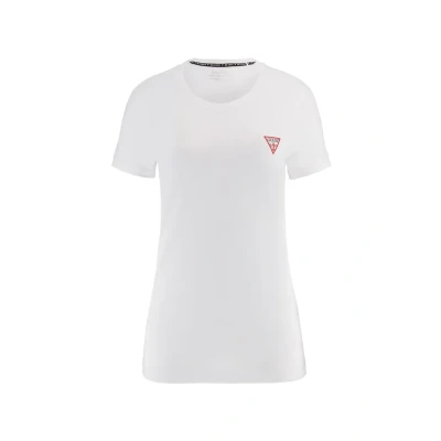 Imagen de Guess MINI Triangle Camiseta básica, Mujer, Talla: XS, Pure white