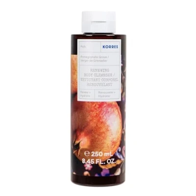 Imagen de KORRES POMEGRANATE GROVE Gel de ducha revitalizante con aloe vera activo, dermatológicamente probado, vegano, 250 ml