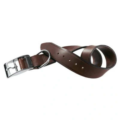 Imagen de Ferplast 75132958 Collar para Perros VIP C25/53, Robusto Cuero de Toro, Fácil Regular, A: 45 x 53 Cm B: 25 Mm Marrón