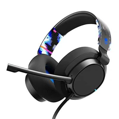 Imagen de Skullcandy SLYR Pro Cascos Over Ear Multiplataforma con Cable para Gaming, Enhanced Sound Perception, Micrófono IA, Compatibles Xbox PlayStation y PC Azul