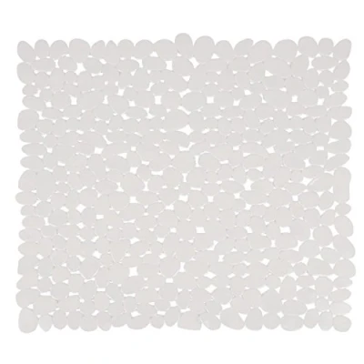 Imagen de MSV Alfombra DE Ducha PVC Piedra 53X53CM Blanco, Caucho, L