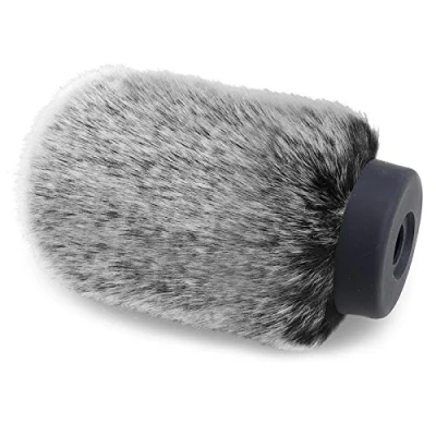 Imagen de Antipop Parabrisas para Rode VideoMic NTG Micrófonos con Longitud Máxima de Ranura 100 mm (3,9 &quot;) y Diámetro 18 24 YOUSHARES (Negro Blanco)