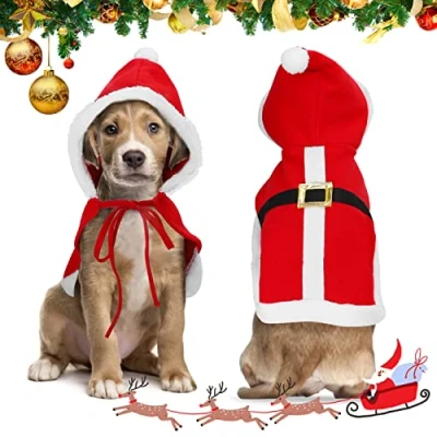 Imagen de Nobleza Navidad Ropa para Perros Pequeño, Disfraz Gato de Papá Noel, Traje Santa Ajustable Cachorro Gatito Gatos Pequeños Mascotas