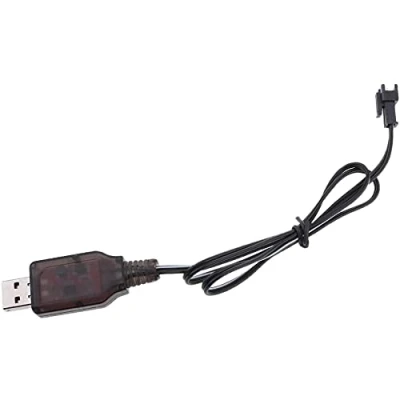 Imagen de YUNIQUE GREEN CLEAN POWER Cable Cargador USB SM 2P Salida de 250mAh para Autos RC, Helicóptero RC Compatible con Batería Lipo 6V Plástico