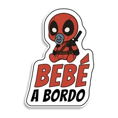 Imagen de Pegatina Bebe a Bordo Coche, Superhéroe Bordo, Pegatinas de Resistente UV e Impermeable