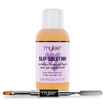 Imagen de Mylee Kit de Construcción Uñas con Polymer gel Slip Solution 125ml y Herramienta doble extremo, Puntas Extensiones UV/LED