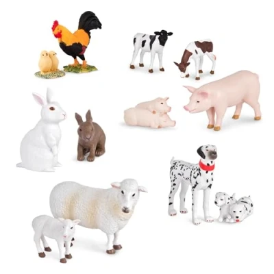 Imagen de Terra by Battat Farm Animal Set (Pairs) Pairs of Collectable Miniature Toys for Kids 3+ (12 pc)
