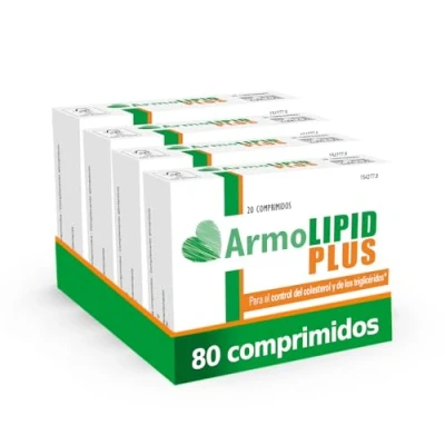 Imagen de Armolipid PLUS Complemento alimenticio, ayuda a mantener los niveles de colesterol y Triglicéridos, Levadura roja arroz, Berberina, Coenzima Q10 Astaxantina, 80 comprimidos