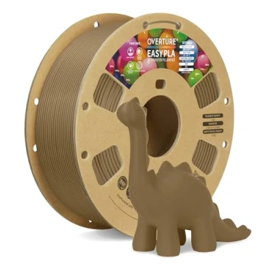 Imagen de OVERTURE Easy PLA Filamento para impresora 3D (1,75 mm, 1 kg, dureza reforzada, PLA, precisión dimensional +/ 0.02 la mayoría de impresoras FDM (caramelo)