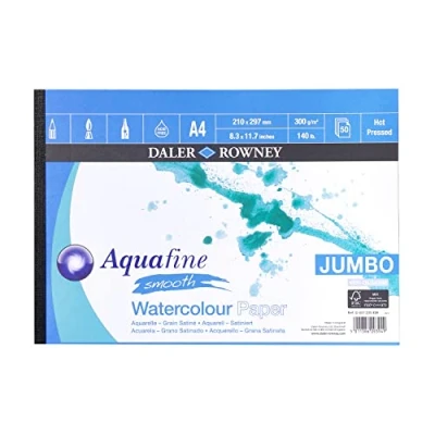 Imagen de Daler Rowney Jumbo Aquafine Suave Acuarela Bocetos 300G 50 Páginas A4 Paisaje