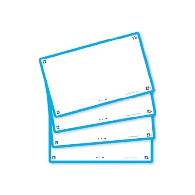 Imagen de Oxford 400133888 Tarjetas flash (80 unidades, 7,5 x 12,5 cm), color blanco