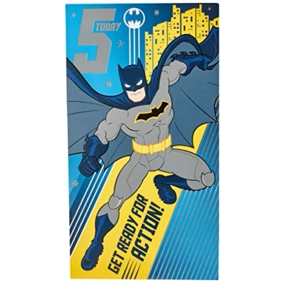 Imagen de Batman Danilo DC Tarjeta de 5º cumpleaños 5 Today Get Ready for Action!