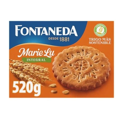 Imagen de Fontaneda MarieLu Integral Galletas Integrales, con un 65% de Cereales y Fuente Fibra 520 g