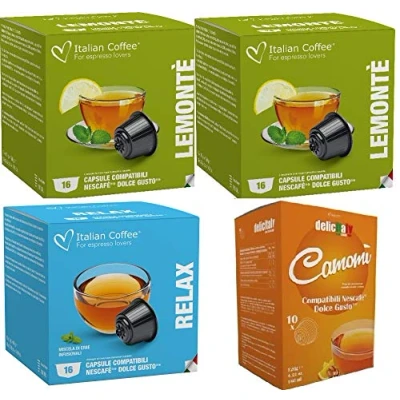Imagen de Degustación Infusiones y Tes Compatibles Dolce Gusto 64 Capsulas 3 Variedades