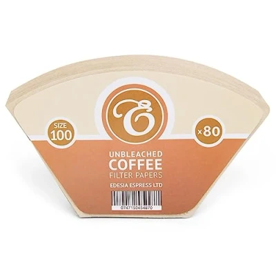 Imagen de Pack de 80 filtros papel Para café Tipo cono Aromaboy Melitta Sin blanquear Tamaño 100