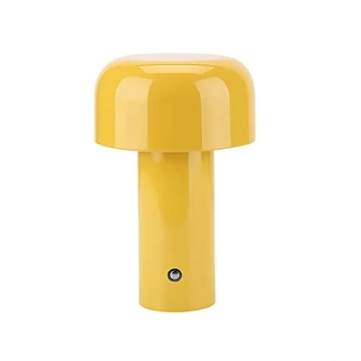 Imagen de Lámpara de Mesa Setas, LED Regulable, Luz Bebe Nocturna, Lampara LED, Setas Inalámbrica Portátil, Mesita Noche, Amarillo