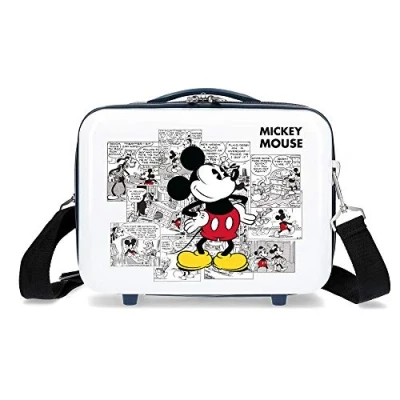 Imagen de Disney Mickey Comic, Neceser ABS Adaptable Niños Unisex, Blanco (White), 29x21x15 Cms