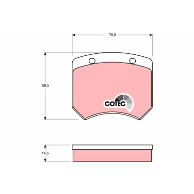 Imagen de TRW COTEC GDB973 Juego de pastillas freno no preparado para indicador desgaste AUSTIN: Mini II
