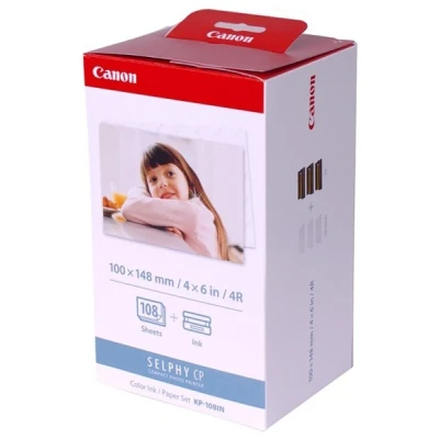 Imagen de Canon 108IN Juego de cartucho tinta y papel fotografico, 108 hojas