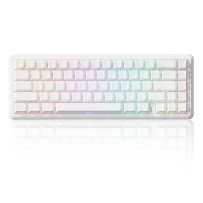 Imagen de ATTACK SHARK X65 HE Teclado Gaming Interruptores Magnéticos Rapid Trigger (Contornos Blancos)