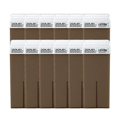 Imagen de 12 x Cera depilatoria Roll on cartuchos de 100ml Chocolate para depilación Depilion