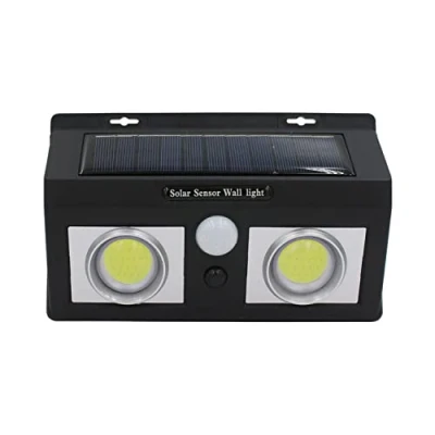 Imagen de Aplique de Pared Solar LED 2 Luces con Sensor Crepuscular y Movimiento Negro 7500K 20000H 7hSevenOn