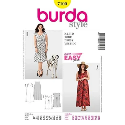 Imagen de Burda B7100 Patrón de Costura, Papel, Blanco, 44 60
