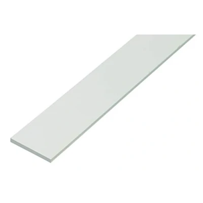 Imagen de Alberts 479381 Perfil lleno plano, Plástico, blanco, 1000 x 20 2 mm