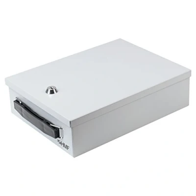 Imagen de HMF 140 07 Caja de Seguridad para Documentos 27 x 20,5 8 cm DIN A5 Gris Claro