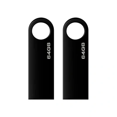 Imagen de Memorias USB 64GB [2 Piezas] Metal Pendrive 64 GB Unidad Flash Impermeable Memoria Stick con Llavero para Computadoras, Tabletas Almacenamiento de Datos (2 Pack)