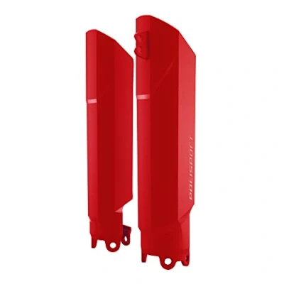 Imagen de POLISPORT 8399600001 Protector de horquilla envolvente completo fabricado en plástico resistente a los impactos y la abrasión compatible con motocicletas HONDA color Rojo