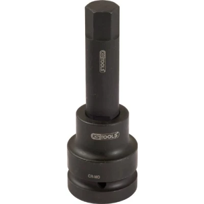 Imagen de KS Tools 450.0494 1&quot; Llave de vaso impacto con punta para tornillos encastre hexagonal, larga, 24 mm