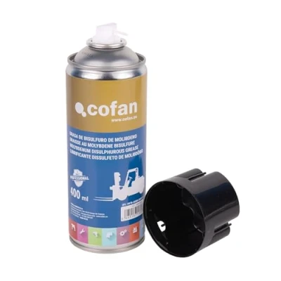 Imagen de Cofan Grasa con disulfuro de molibdeno 400 ml Lubricante multiuso extrema presión En spray resistencia a la oxidación, humedad y corrosión
