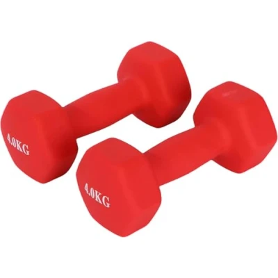 Imagen de Endless Neoprene Coated Fixed Dumbbell for Gym Exercises Pair of 4 Kg (2 * 8.8 LB) Material : Iron with Vinyl Coat Weights Women and Men