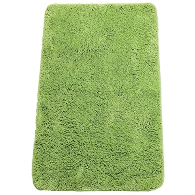 Imagen de Brandseller Alfombra de baño moderna chenilla en estilo tupido, color crema, verde, turquesa, burdeos, gris y pardo, aprox. 50 x 70 cm, poliéster, 80 cm