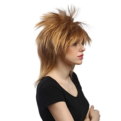 Imagen de WIG ME UP DH1190 K27 Peluca Mujer Carnaval Halloween Punk Wave punki años 80 Salvaje Rubio