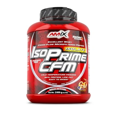 Imagen de AMIX Proteína Isolada Isoprime CFM, 2 Kg Gran Aporte de Aminoácidos Contiene Enzimas Digestivas Libre Aspartamo, Proteínas para Aumentar Masa Muscular, Sabor Chocolate